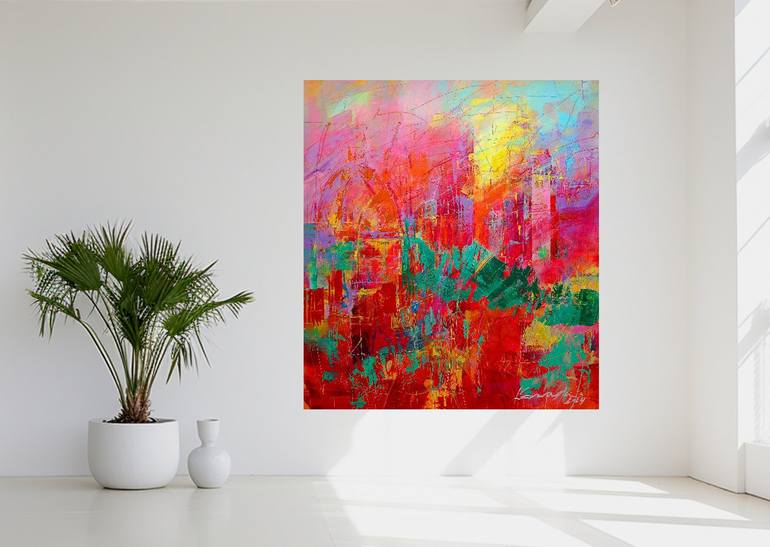 Original Abstract Expressionism Abstract Painting by Antoni Karwowski