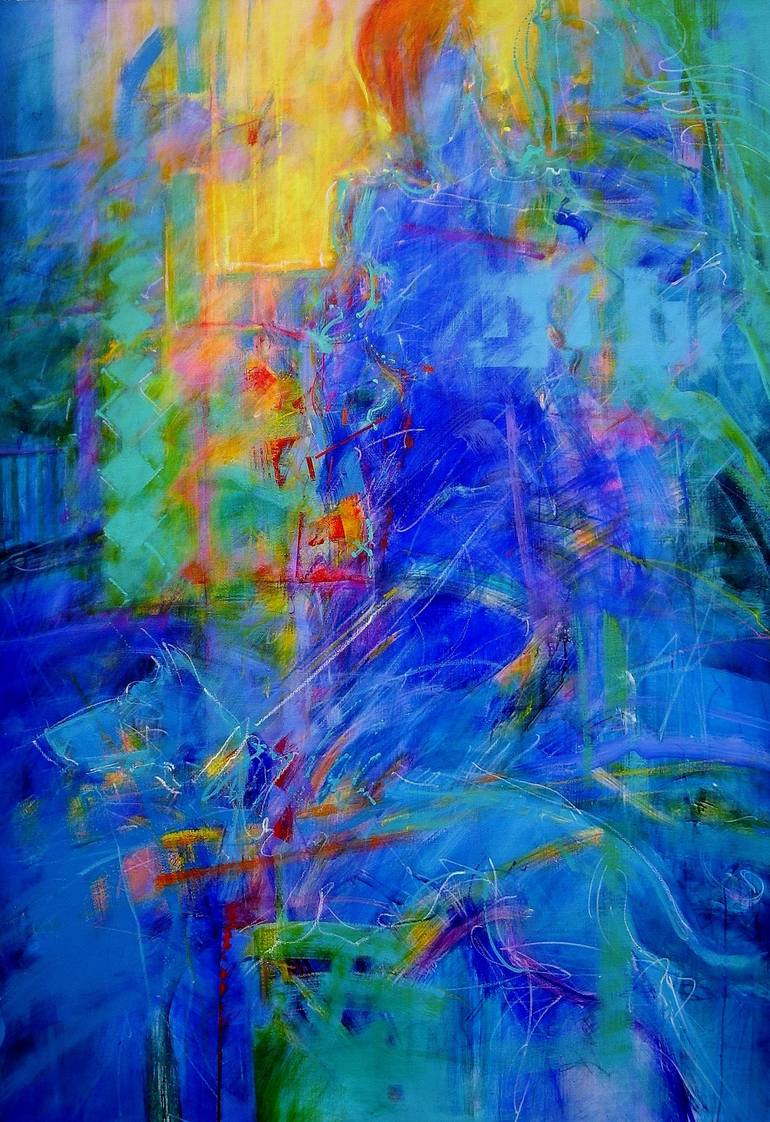 Ultramarine Anna Painting by Antoni Karwowski | Saatchi Art