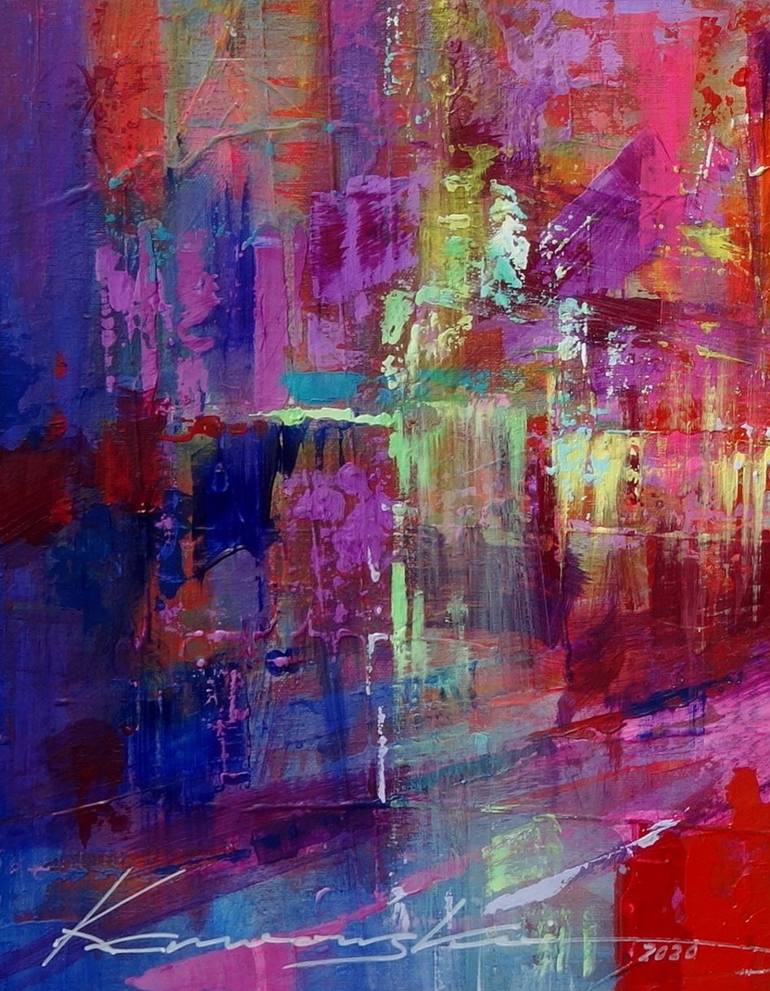 Original Abstract Expressionism Abstract Painting by Antoni Karwowski