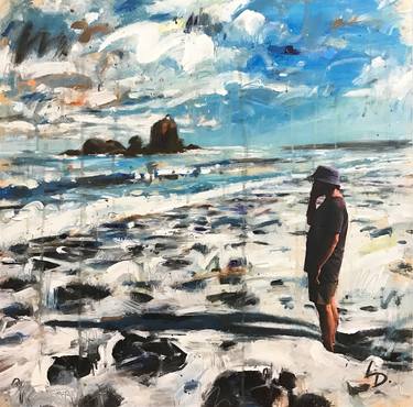 Print of Expressionism Beach Mixed Media by Liam Downes