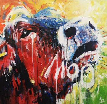 Original Expressionism Cows Paintings by Liam Downes