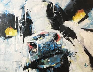 Original Expressionism Cows Paintings by Liam Downes