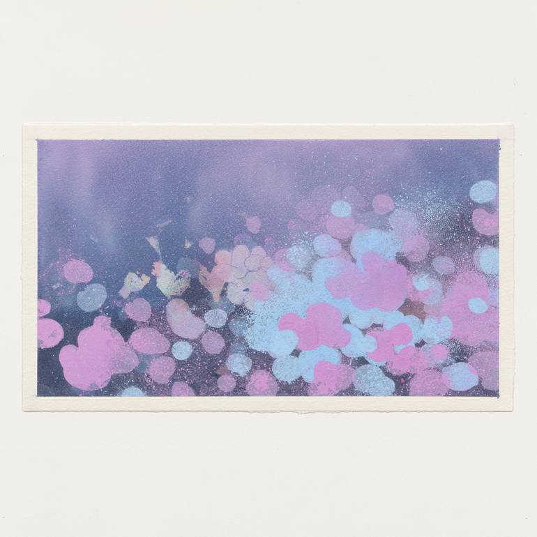 Original Abstract Floral Painting by Kazuhiro Higashi