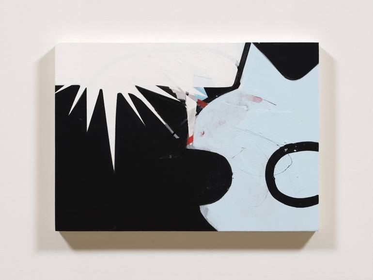 Original Abstract Cats Painting by Kazuhiro Higashi