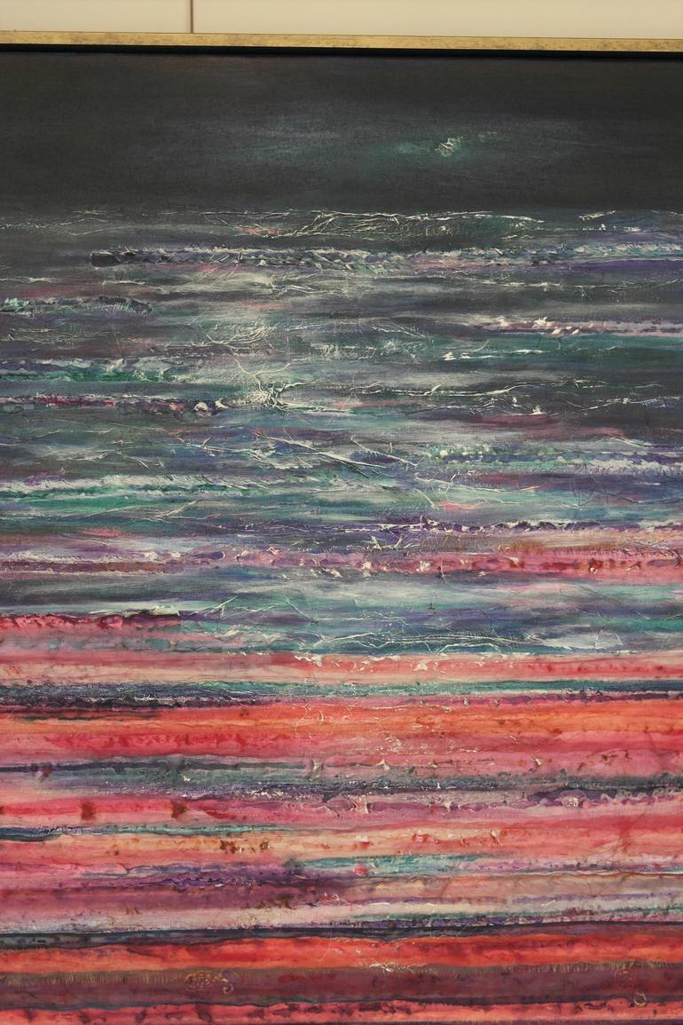 Original Abstract Seascape Painting by Gita Kalishoek