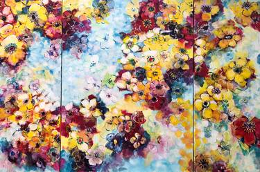 Print of Expressionism Floral Paintings by Gita Kalishoek