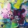 This Painting [triptych] is from the series FLOWERS
Inspiration comes from the change of seasons.
Winter is over, it is still cold. A few flowers bloom.
Spring is coming.
It's about renewal, positivity.