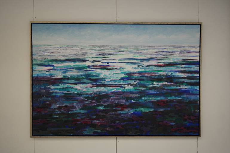 Original Abstract Seascape Painting by Gita Kalishoek
