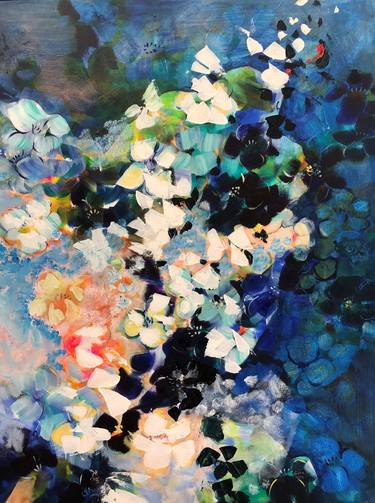 Original Abstract Floral Paintings by Gita Kalishoek