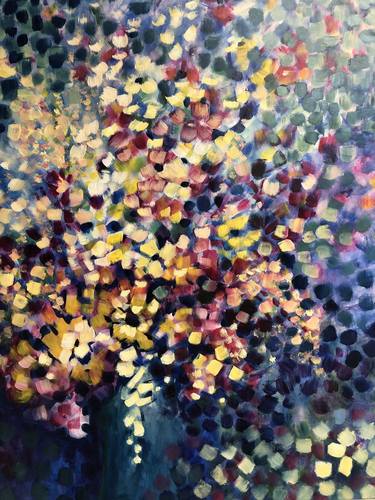 Original Abstract Floral Paintings by Gita Kalishoek