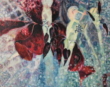 Print of Expressionism Floral Paintings by Gita Kalishoek