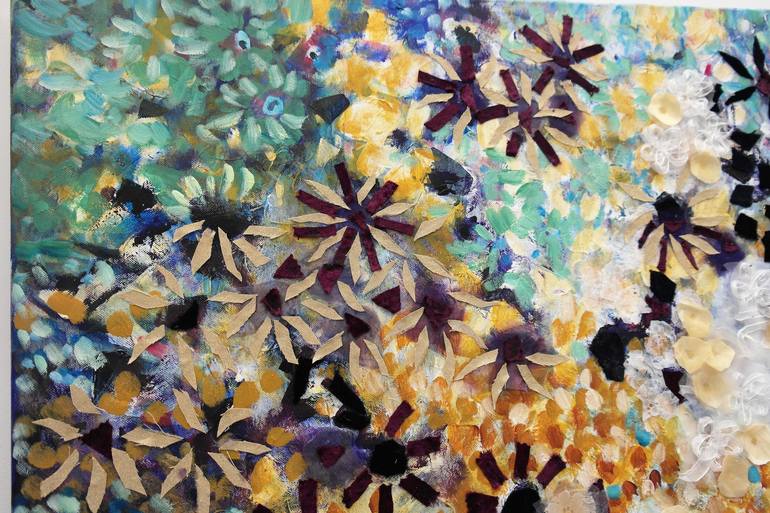 Original Floral Collage by Gita Kalishoek