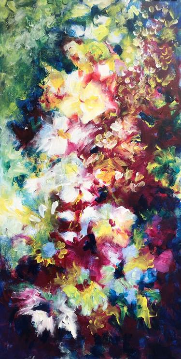 Original Abstract Floral Paintings by Gita Kalishoek