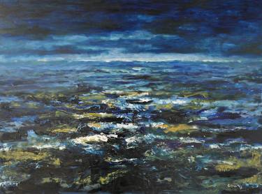 Print of Abstract Expressionism Seascape Paintings by Gita Kalishoek
