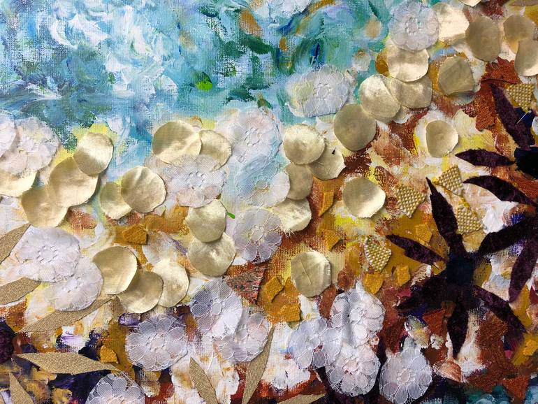 Original Abstract Floral Collage by Gita Kalishoek