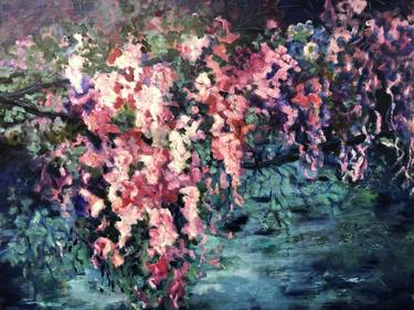 Original Abstract Expressionism Floral Paintings by Gita Kalishoek
