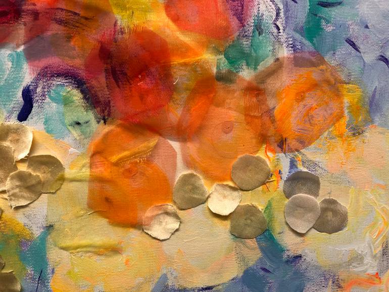 Original Abstract Floral Collage by Gita Kalishoek