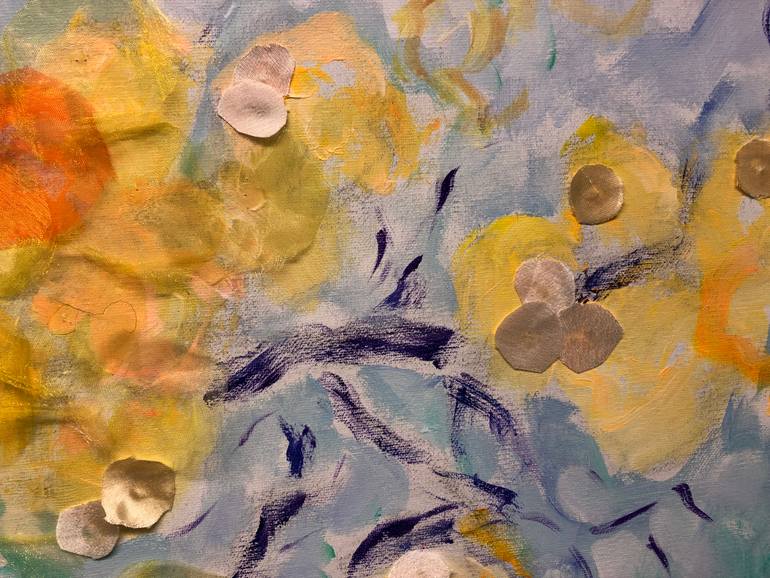 Original Abstract Floral Collage by Gita Kalishoek