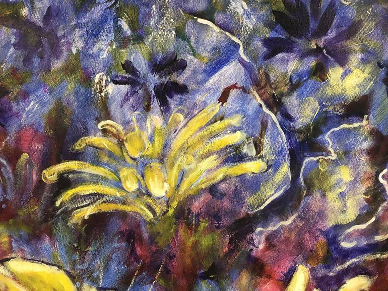Original Abstract Expressionism Floral Painting by Gita Kalishoek