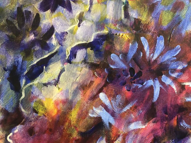 Original Abstract Expressionism Floral Painting by Gita Kalishoek