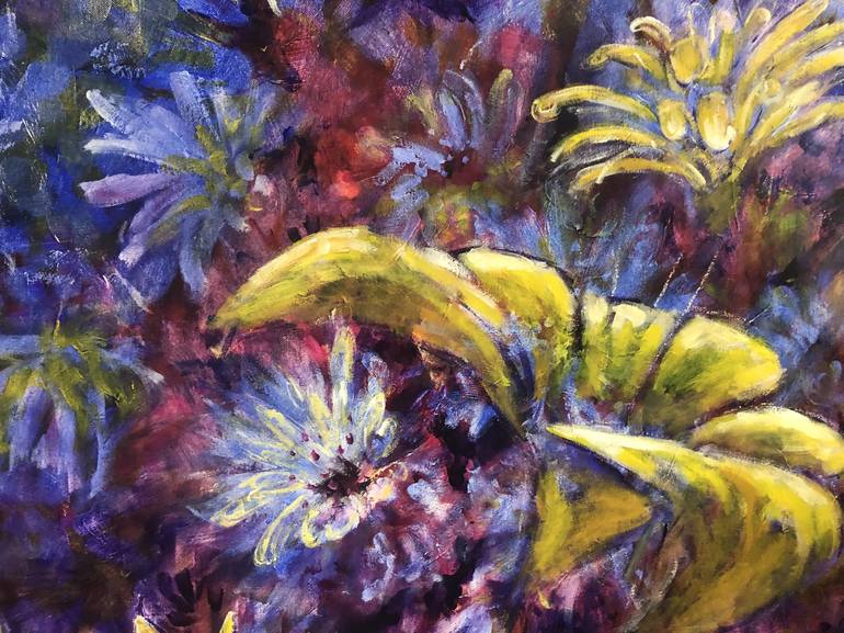 Original Abstract Expressionism Floral Painting by Gita Kalishoek