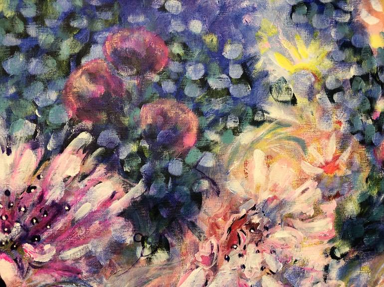 Original Expressionism Floral Painting by Gita Kalishoek