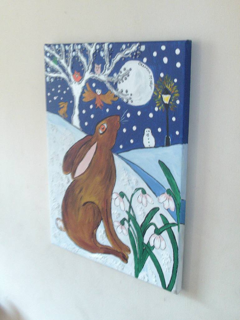 Original Folk Animal Painting by Casimira Mostyn