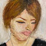 A Transgender with Short Brown Hair, Oil on canvas,25x20 cm, 2020 by mahsa merci