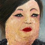 An Old Queer with the Pearl Necklace, Oil on canvas,25x20 cm, 2020 by mahsa merci