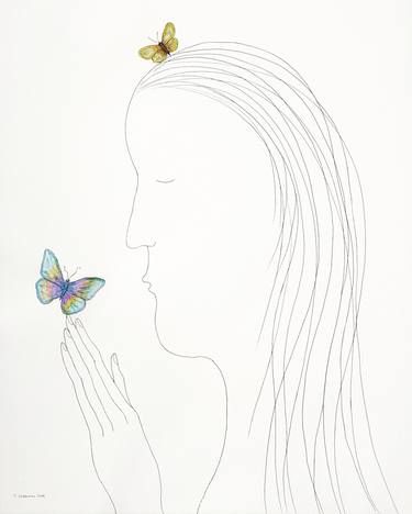GIRL WITH A BUTTERFLIES thumb