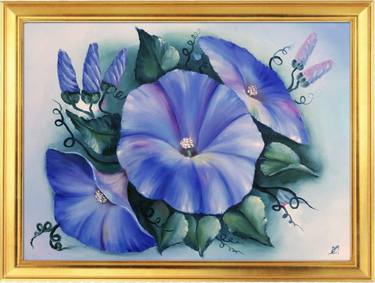Original Art Deco Floral Paintings by Daniela Hodea