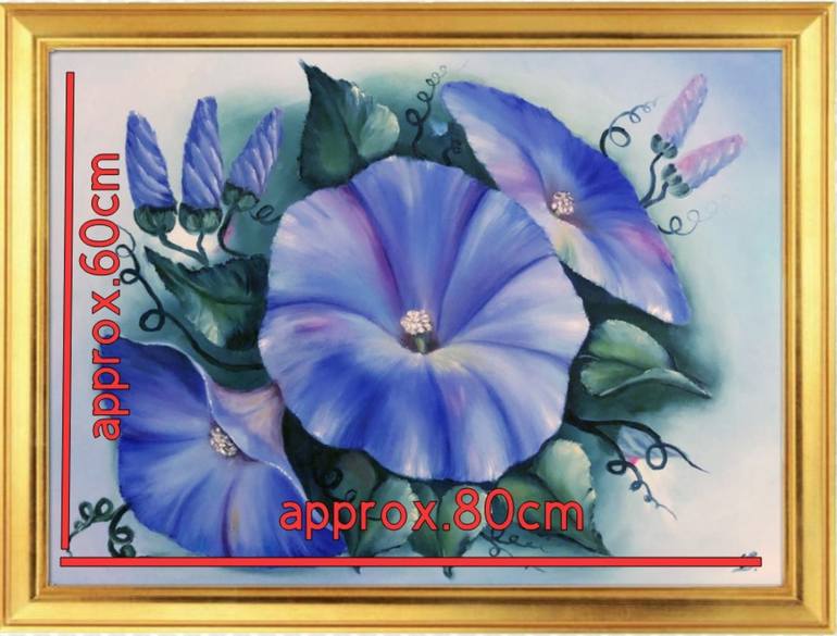 Original Art Deco Floral Painting by Daniela Hodea