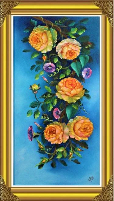Original Expressionism Floral Paintings by Daniela Hodea