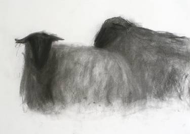 Original Abstract Expressionism Animal Drawings by Anne Fraaz-Unterhalt