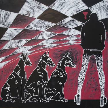 Print of Abstract Dogs Paintings by Ann Petushynska