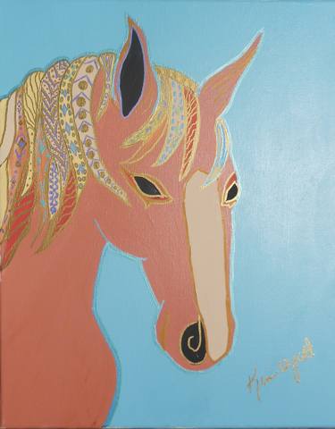 Print of Horse Paintings by Kim Wyatt