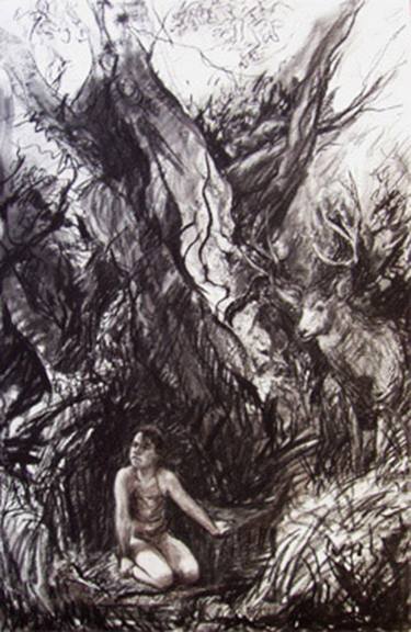 Original Figurative Fantasy Drawings by Lisa Zwerling