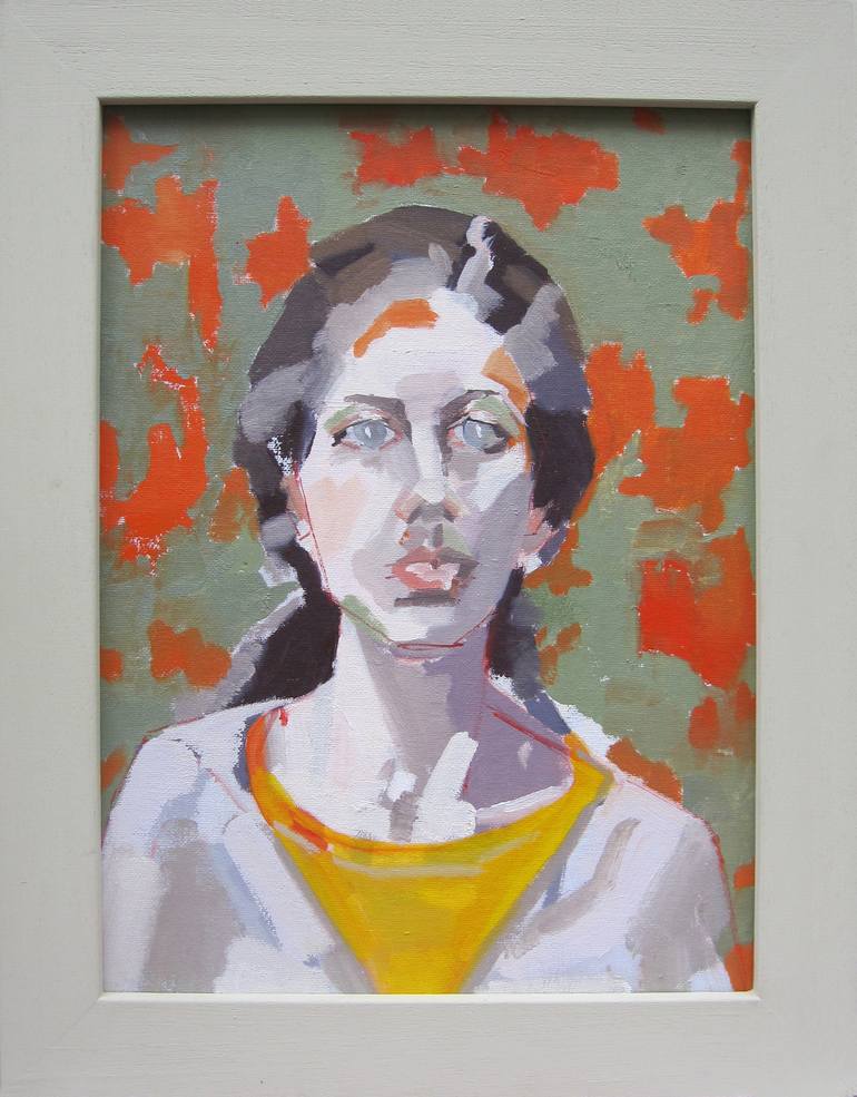 Original Abstract Portrait Painting by Eve Pettitt
