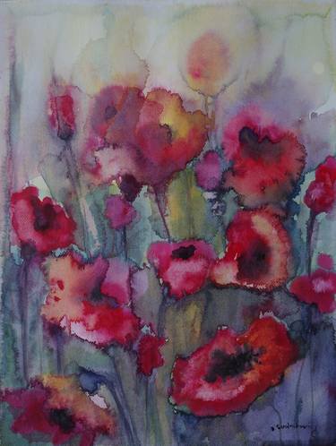 Print of Impressionism Floral Paintings by Beta Sudnikowicz