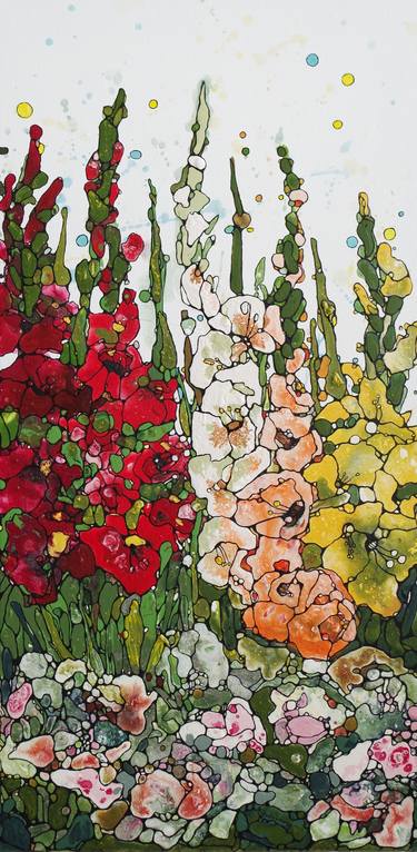 Print of Expressionism Floral Paintings by Beta Sudnikowicz