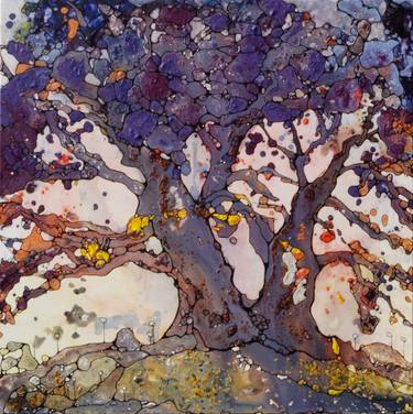 Print of Expressionism Tree Paintings by Beta Sudnikowicz