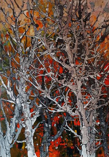 Original Abstract Expressionism Nature Paintings by Beta Sudnikowicz