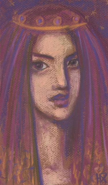 Purple Veil, Eastern Girl, Imaginary Portrait thumb