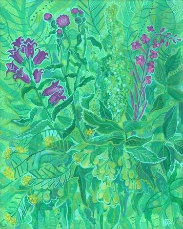Northern Wildflowers, Floral Painting Summer Flowers thumb