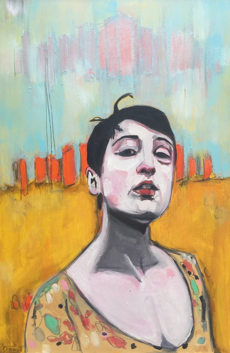 The Mighty Finn and Her Black Eye Painting by Jeffrey Bowman Saatchi Art