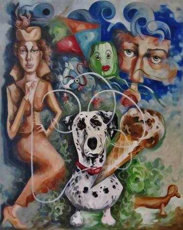 Original Art Deco Humor Painting by Joy Westerlund