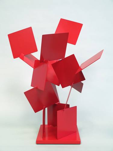 Original Modern Abstract Sculpture by Mindy and Paul RodmanWhite