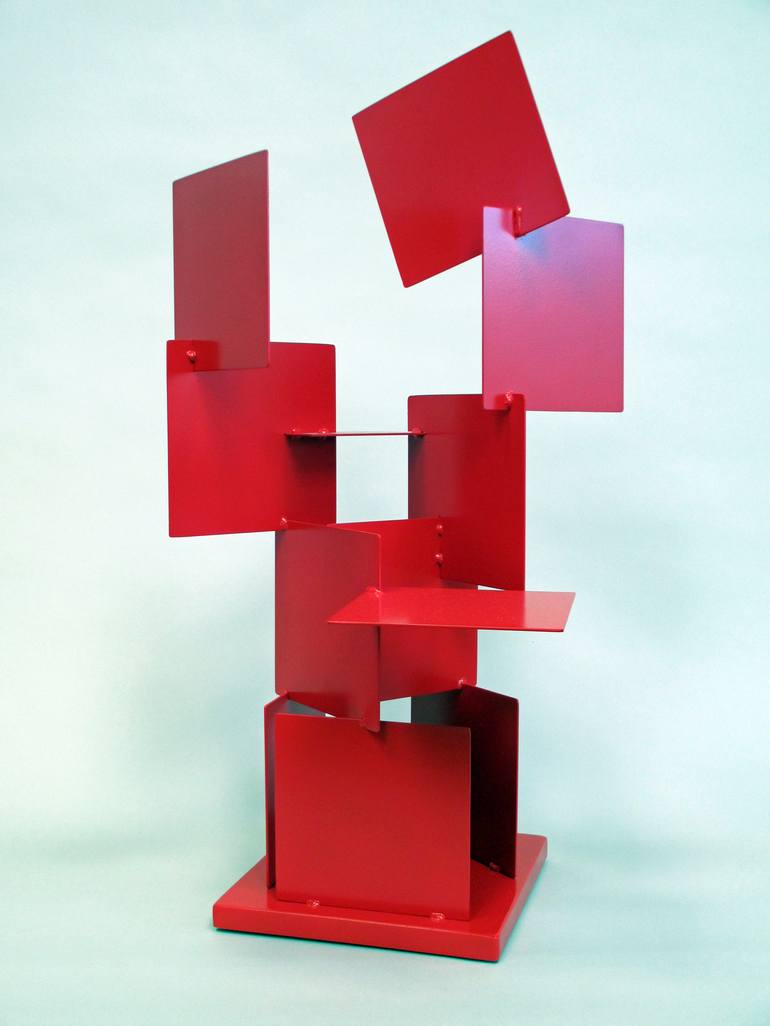 Original Fine Art Abstract Sculpture by Mindy and Paul RodmanWhite