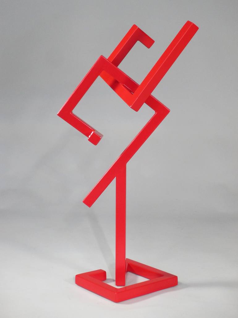 Original Abstract Sculpture by Mindy and Paul RodmanWhite
