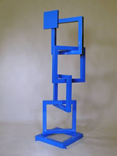 Original Abstract Geometric Sculpture by Mindy and Paul RodmanWhite